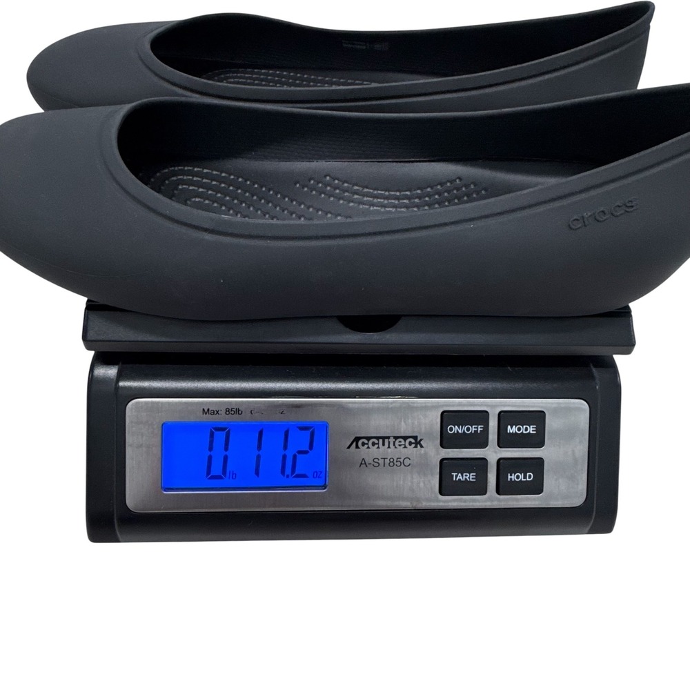 Crocs Brooklyn Black Slip On Ballet Shoes Womens Work Professional Comfort Light - Picture 9 of 9